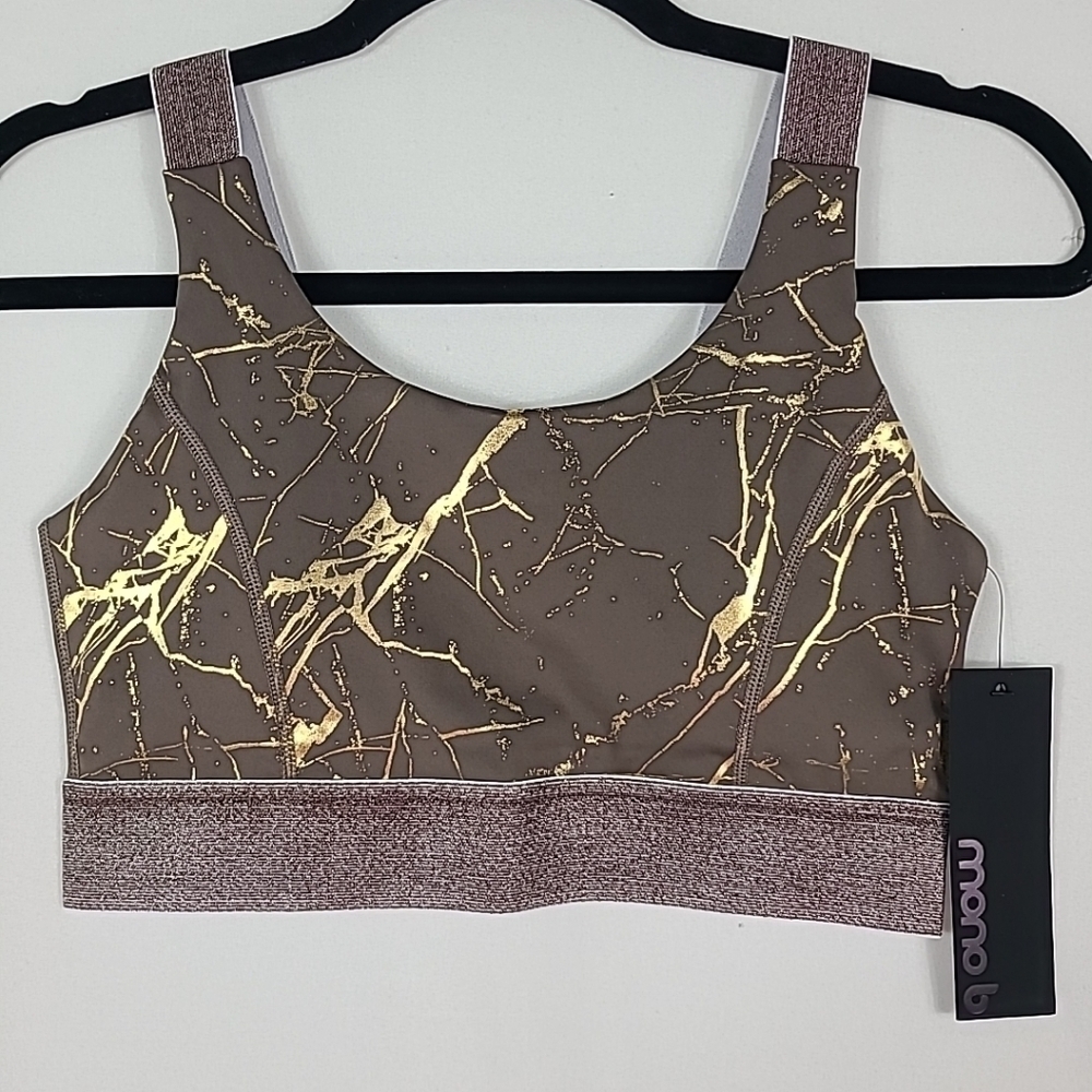 NEW Mono B Cocoa Kisses Sports Bra Sz M NWT